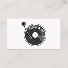 Turtable platenspeler Rock and Roll Vinyl Record Visitekaartje