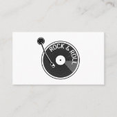 Turtable platenspeler Rock and Roll Vinyl Record Visitekaartje (Voorkant)