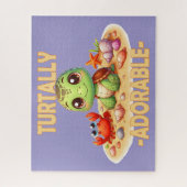 Turtal Schattige leuke woordspeling Schattigee bab Legpuzzel (Verticaal)