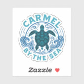 Turtel Carmel bij het zee strand van Californië Sticker (Vel)