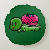 Turtle 2 rond kussen (Voorkant)