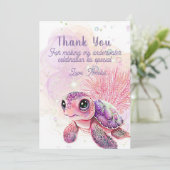 Turtle 7th Birthday, Onder het Zee, Bedankkaart (Staand voorkant)