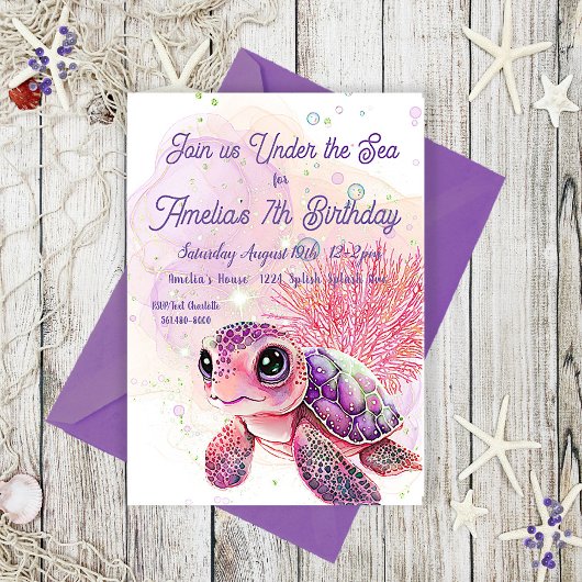 Turtle 7th Birthday, Onder het Zee, Kaart