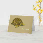 Turtle Aanmoediging Kaart (Gele Bloem)