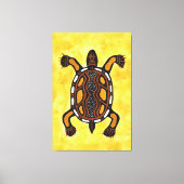 Turtle - Aboriginal Inspired Art Painting Canvas Afdruk (Voorkant)