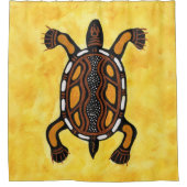 Turtle - Aboriginal Inspired Art Painting Douchegordijn (Voorkant)