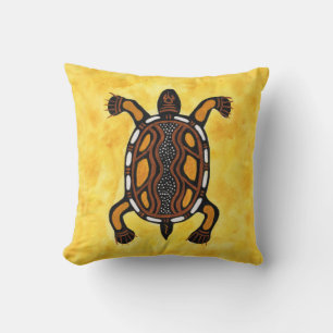 Turtle - Aboriginal Inspired Art Painting Kussen