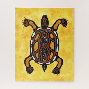 Turtle - Aboriginal Inspired Art Painting Legpuzzel