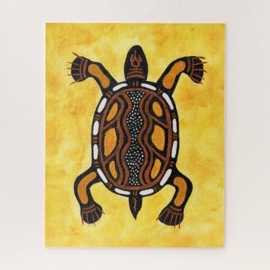 Turtle - Aboriginal Inspired Art Painting Legpuzzel (Verticaal)