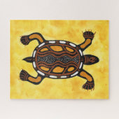 Turtle - Aboriginal Inspired Art Painting Legpuzzel (Horizontaal)
