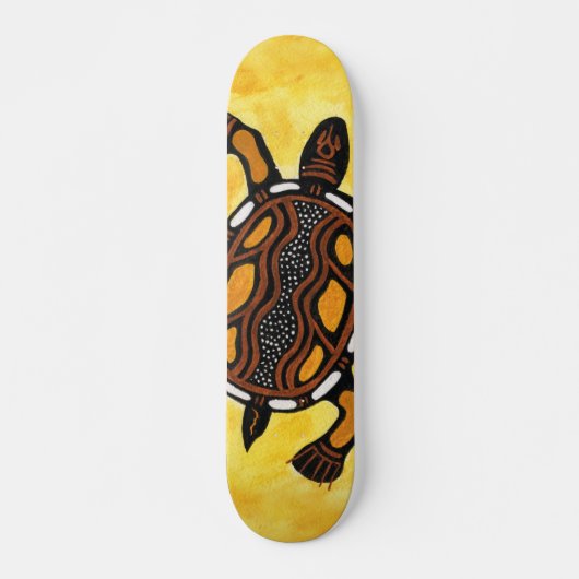 Turtle - Aboriginal Inspired Art Painting Persoonlijk Skateboard (Voorkant)