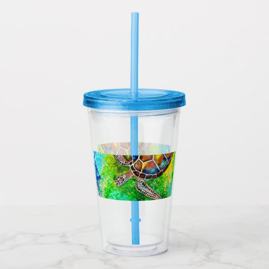 Turtle Acryl Tumbler Drinkbeker (Voorkant)