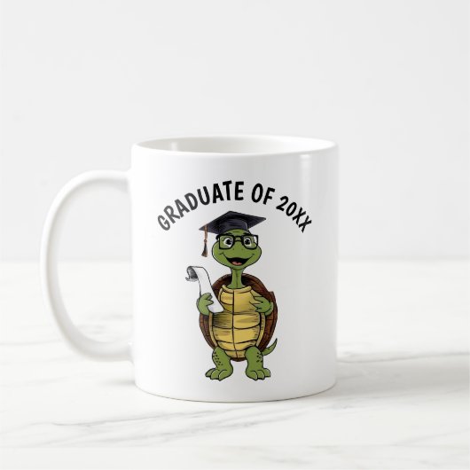 Turtle Afstuderen gepersonaliseerd Koffiemok (Links)