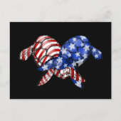 Turtle American Flag Shirt 4 juli patriottisch Briefkaart (Voorkant)