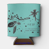 Turtle and Palm Tree, Tropical Siquijor Blikjeskoeler (Voorkant)