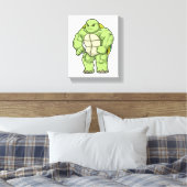Turtle as Bodybuilder with Six pack Canvas Afdruk (Insitu (Slaapkamer))