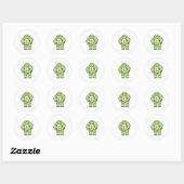 Turtle as Bodybuilder with Six pack Ronde Sticker (Vel)