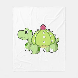 Turtle as Cactus Fleece Deken