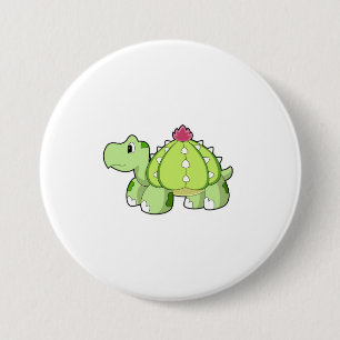Turtle as Cactus Ronde Button 7,6 Cm