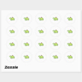 Turtle as Cactus Ronde Sticker (Vel)