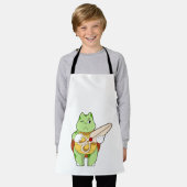 Turtle as Hairdresser with Scissors Schort (Gedragen)