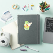 Turtle As Hairdresser With Scissors Sticker (iPad Cover)