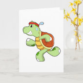 Turtle as Runner Kaart (Gele Bloem)