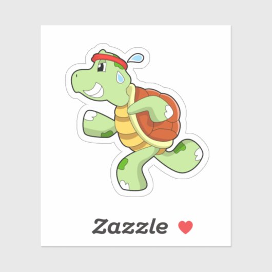 Turtle as Runner Sticker (Vel)