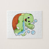 Turtle at Bathing with Foam Legpuzzel (Horizontaal)