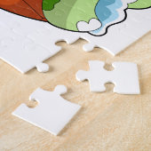 Turtle at Bathing with Foam Legpuzzel (Zijkant)