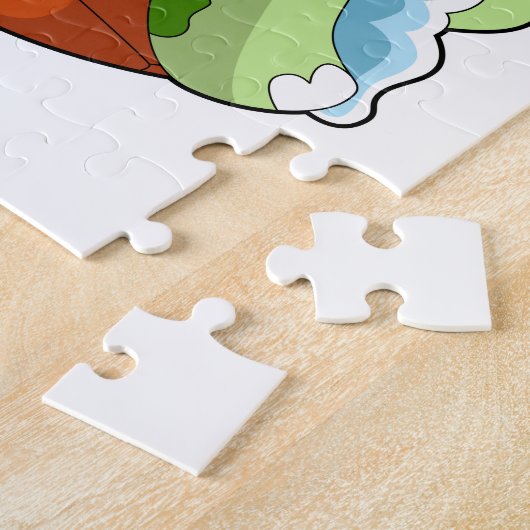 Turtle at Bathing with Foam Legpuzzel (Zijkant)