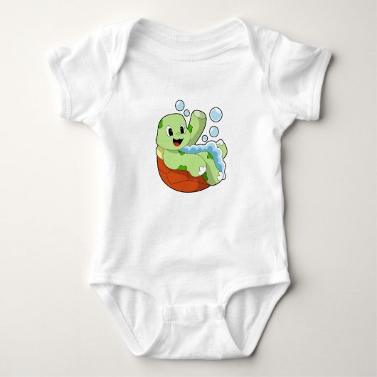 Turtle at Bathing with Foam Romper (Voorkant)