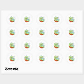 Turtle at Bathing with Foam Ronde Sticker (Vel)