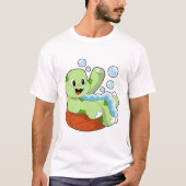 Turtle at Bathing with Foam T-shirt (Voorkant)