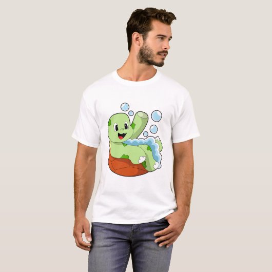 Turtle at Bathing with Foam T-shirt (Voorkant volledig)