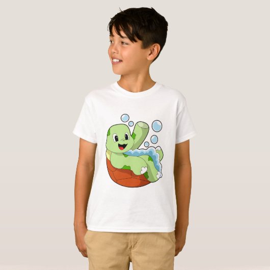 Turtle at Bathing with Foam T-shirt (Voorkant volledig)