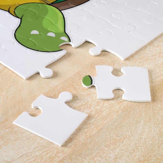 Turtle at Birthday with Party hat Legpuzzel (Zijkant)