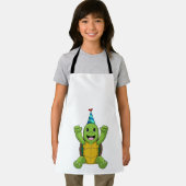 Turtle at Birthday with Party hat Schort (Insitu)