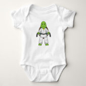Turtle at Martial kuns with black Belt Romper (Voorkant)
