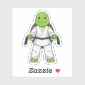 Turtle at Martial kuns with black Belt Sticker (Vel)