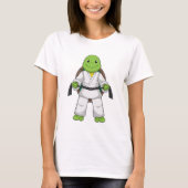 Turtle at Martial kuns with black Belt T-shirt (Voorkant)