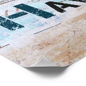 Turtle B.E.A.C.H Inspiratie & Motivatie Poster (Hoek)