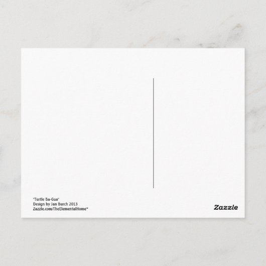 Turtle Ba-Gua Briefkaart (Achterkant)