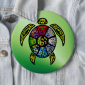 Turtle Ba-Gua Ronde Button 6,0 Cm (In situ)