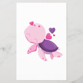 TURTLE BABY ABC BABY SHOWER GAME KAART (Achterkant)