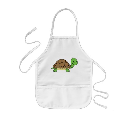 Turtle baby apron kinder schort (Voorkant)