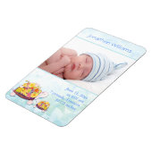 Turtle Baby Boy Foto Geboorte Aankondiging Magneet (Linkerzijde)