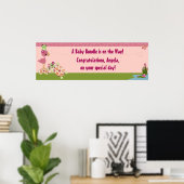 TURTLE Baby shower Banner EENMAAL OP Pond OUD Poster (Thuiskantoor)