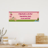 TURTLE Baby shower Banner EENMAAL OP Pond OUD Poster (Keuken)