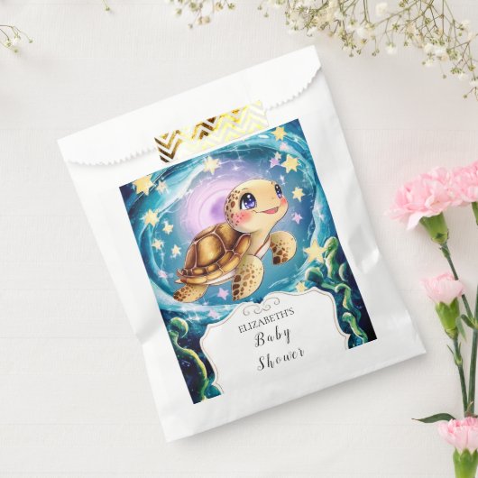 Turtle Baby Shower Bedankzakje (Gezegeld)